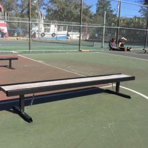 Adjustable height bench for Folly Beach